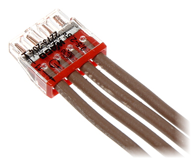 Set 100 conectori cu fixare prin impingere 4 conductoare 2,5mm2 24A Wago 2273-204